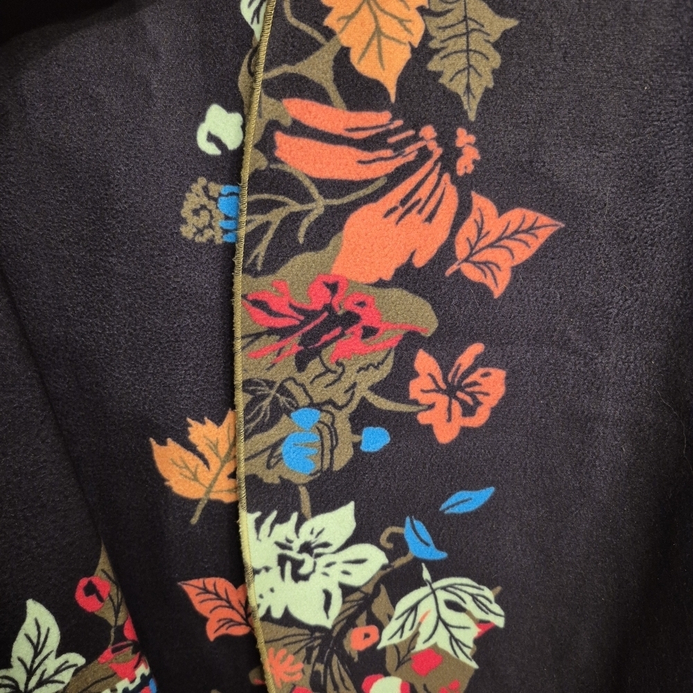 Miss Look Women's Black Boho Botanical Harvest Cardigan Size Medium - Picture 3 of 5